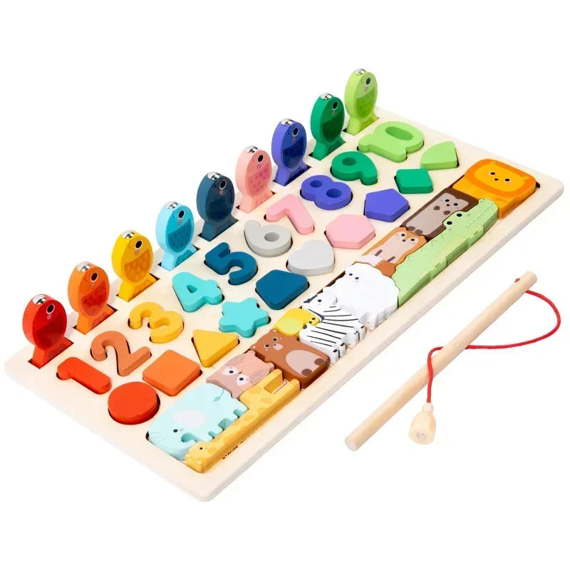 Jouet Éducatif 3 en 1 – Chiffres, Formes & Couleurs
