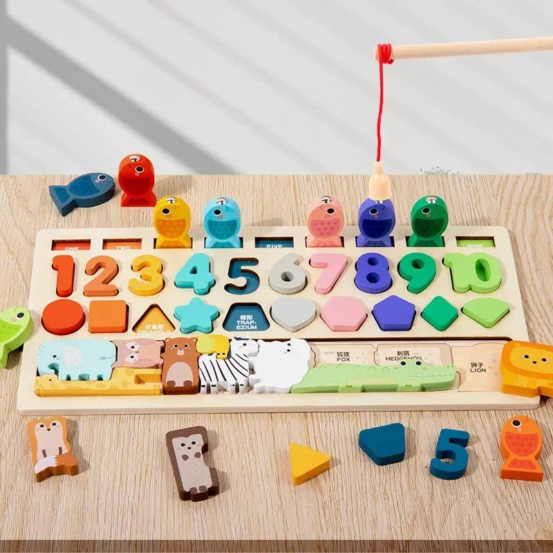 Jouet Éducatif 3 en 1 – Chiffres, Formes & Couleurs